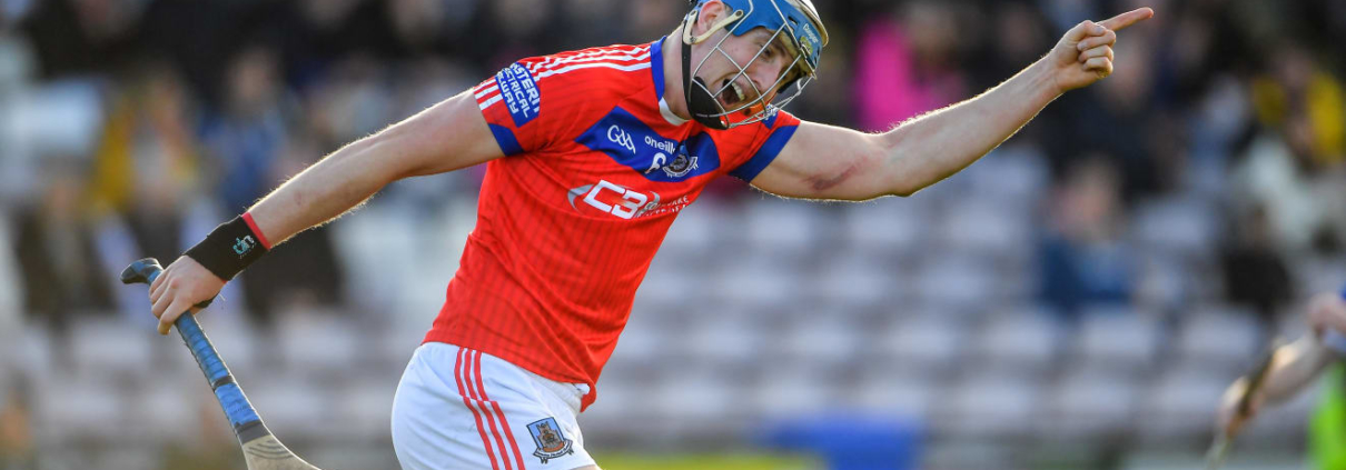 St Thomas' Mark Caulfield celebrates at Pearse Stadium.