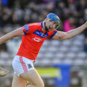 St Thomas' Mark Caulfield celebrates at Pearse Stadium.