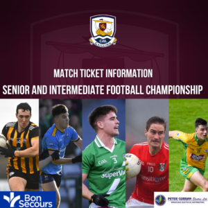Match Ticket Info - Senior & Intermediate Football Championship