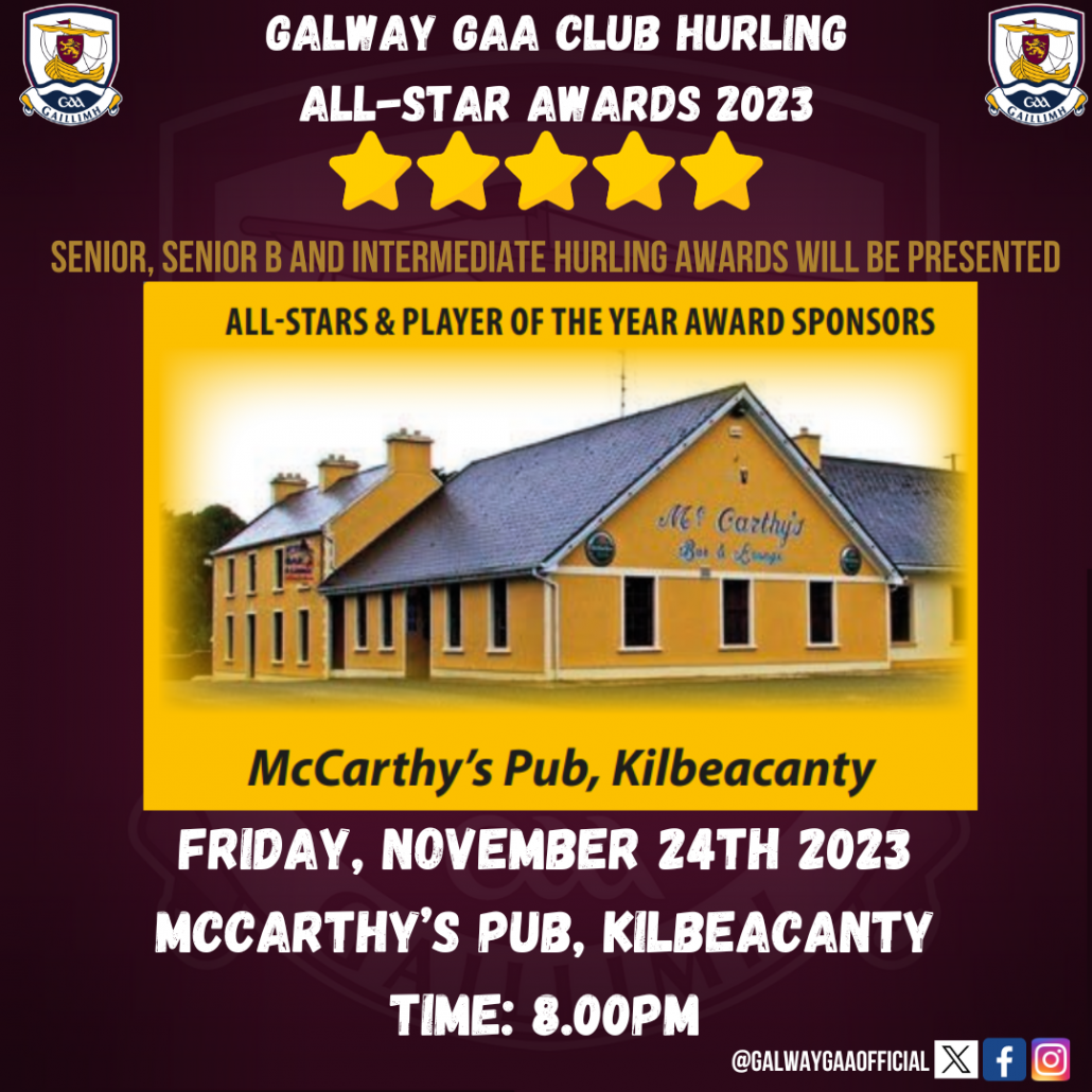 Club Hurling AllStars announced Galway GAA